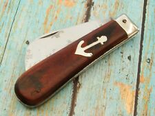 VINTAGE CONTENTO GERMANY NAVY ANCHOR SAILRS FOLDING POCKET KNIFE KNIVES TOOLS VG picture