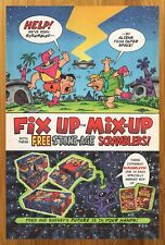 1998 Fruity/Cocoa Pebbles Cereal Print Ad/Poster Flintstones Retro Food Art 90s picture