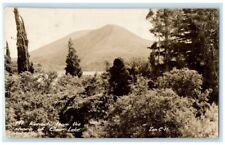 1949 Mt. Konocti From Clear Lake Shore Zan California CA RPPC Photo Postcard picture