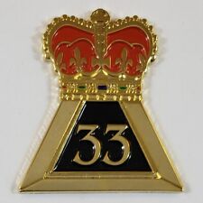 Masonic Scottish Rite 33rd Degree Crown Lapel Pin Mason (SCA-2012) Freemason picture