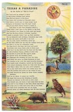 Texas A Paradise c1940 poem by Author of 