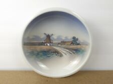 Vintage DLP Lyngby Denmark Hand Painted Farm Windmill Scene Bowl   (item#a3) picture