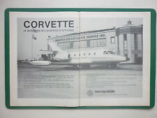 1/1975 PUB AEROSPACE CORVETTE AIRCRAFT BIZJET HOUSTON AIR SERVICE FRENCH AD picture