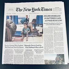 The New York Times Newspaper October 13 2023 300,000 Homeless In Battered Gaza picture