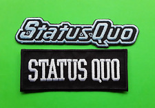 IRON OR SEW ON QUALITY EMBROIDERED PATCHES x 2 STATUS QUO SELLER picture