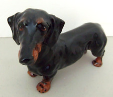 ROYAL DOULTON  Dachshund, Vintage Bone China - Black & Brown -  Made In England picture