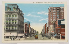 State Street North from 10th Street in Erie Pennsylvania c1923 Postcard picture