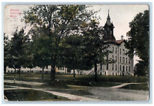 c1910 Trees Growing in School Hastings Michigan MI Antique Posted Postcard picture