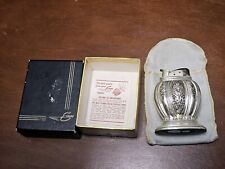 Vintage Evans Ornate Table Lighter Silver Playe With Anti Tarnish Bag/Box picture