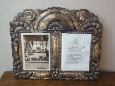 Antique Peruvian 925 Silver Ex Lg. Double Picture Frame 1890’s-1930’s. CHARITY.  picture