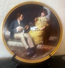 Vintage Norman Rockwell Pondering on the Porch Limited Edition Collector Plate picture
