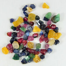 60 Ct Natural Raw Sapphire Rough Nuggets, Multi Sapphire Crystal Gemstone Lot picture
