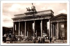 VINTAGE POSTCARD REAL PHOTO RPPC THE BRANDENBURGER GATE BERLIN GERMANY 1931 picture