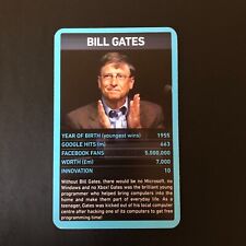 Bill Gates 2012 Top Trumps Digital Heroes Microsoft - Super Rare Card picture
