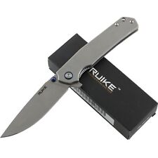Ruike P801 Stainless Stonewash Framelock Folding Pocket Knife RKEP801SF picture