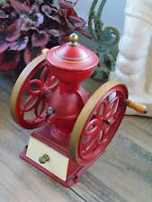 antique cast iron JOHN WRIGHT COFFEE GRINDER MILL double wheel 11.5