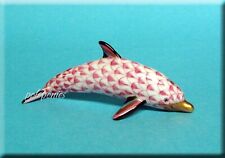HEREND Dolphin Baby 15397 - Raspberry Fishnet - Aquatic Collection picture
