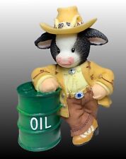 Enesco Mary's Moo Moos 1999 Oil Be There For Moo Figure #674273 With Box Tag picture