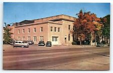 1950s GASTONIA NC CITY HALL POLICE DEPARTMENT STREET VIEW UNPOSTE POSTCARD P3825 picture