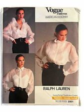 Vtg Vogue Pattern 2001 Ralph Lauren Size Average NOS Uncut Factory Fold 1987 picture