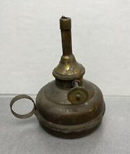 Antique Primitive Small Brass Tin Oil Lamp With Handle picture