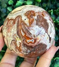 Large 70MM Natural Mexican Agate Druzy Stone Metaphysical Healing Sphere Ball picture