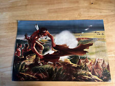 VINTAGE 1953 NATIVE AMERICAN THEMED PROMO POSTERS BY PONTIAC MOTORS picture