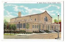 Chicago Heights Illinois c1950's St. Agnes Church, religious picture