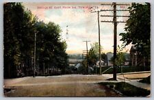 Bridge St. East from 3rd Towanda Pennsylvania — Antique Postcard picture