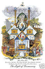 PERSONALIZED Masonic Light of Freemasonry Mason Certificate art print ring picture