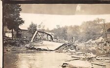E92/ Salineville Ohio RPPC Postcard Columbiana 1912 Flood Disaster Bridge 12 picture