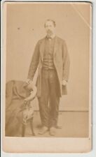 CDV of Man in suit 1860's era by Sanborn Photographer of Lowell Massachusetts MA picture