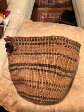 Antique Vintage Native American Indian sisal woven Striped Basket? picture