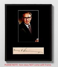 Henry Kissinger HAND SIGNED Matted Cut & Photo Secretary of State Autograph picture