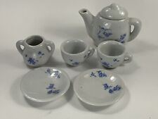 Vintage Porcelain Mini Tea Set Pretty Port LTD. Blue Flower Incomplete. Parts￼￼ picture