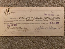 Isthmian Canal RARE 1906 Gold From A Coupon Book (N0.2268) picture