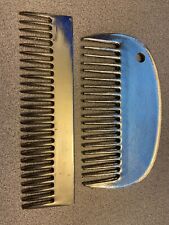 NOS - Vintage aluminum military issue horse combs - Set of Two - Pre Vietnam Era picture