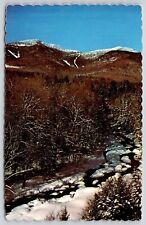 Waterville Valley Snow Capped Mount Osceola Mad River Forest Vintage Postcard picture