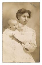 1910s African American Nanny & Caucasian Child Studio RPPC Photo picture