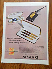 1948 Sheaffer's Fountain Pen Sets Ad Tuckaway Crest Threesome Triumph Desk Set picture