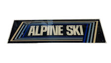Vintage 1982 Alpine Ski Arcade Pinball Topper Marquee Original Taito 6.75x22.75 picture