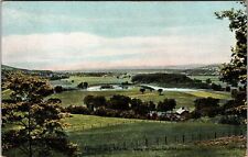 Greenfield MA-Massachusetts, View Of Deerfield Meadows Vintage Souvenir Postcard picture