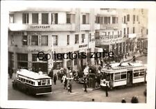 1948 Cairo Egypt Street Scene Buses Trams Photo From Soldiers Album 3.25x2.25 In picture