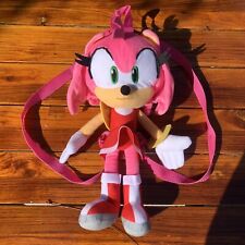 Sonic The Hedgehog Authentic Amy Rose in Red Dress Plush Doll Backpack 16