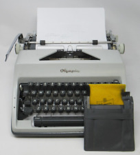 VINTAGE 70'S OLYMPIA DE LUXE SM9 MANUAL TYPEWRITER WEST GERMANY, W/CASE & KIT picture