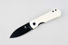 KIZER 3525S2 YORKIE FOLDING KNIFE BLACK BOHLER M390 STAINLESS WHITE G10 HANDLE picture