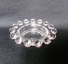 Vintage Clear Boopie Glass Small Personal Ashtray, Round w/ Glass Balls picture