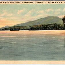 1935 Saranac Lake, NY Adirondack Mts Mt. Ampersand Water Nature Scenic PC A252 picture