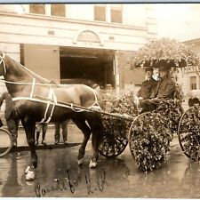 c1900s Parade Flower Carriage RPPC EFD Fire Department Real Photo 1877 ADT A127 picture