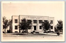 Washington Kansas~Washington County Courthouse~1948 RPPC picture